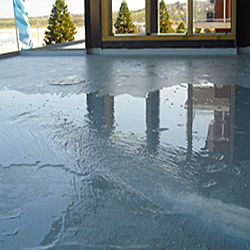 effectively waterproofed floor surface